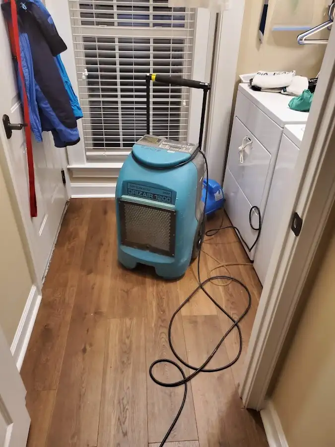 Commercial dehumidifier deployed for Crawl Space Restoration in Garrett